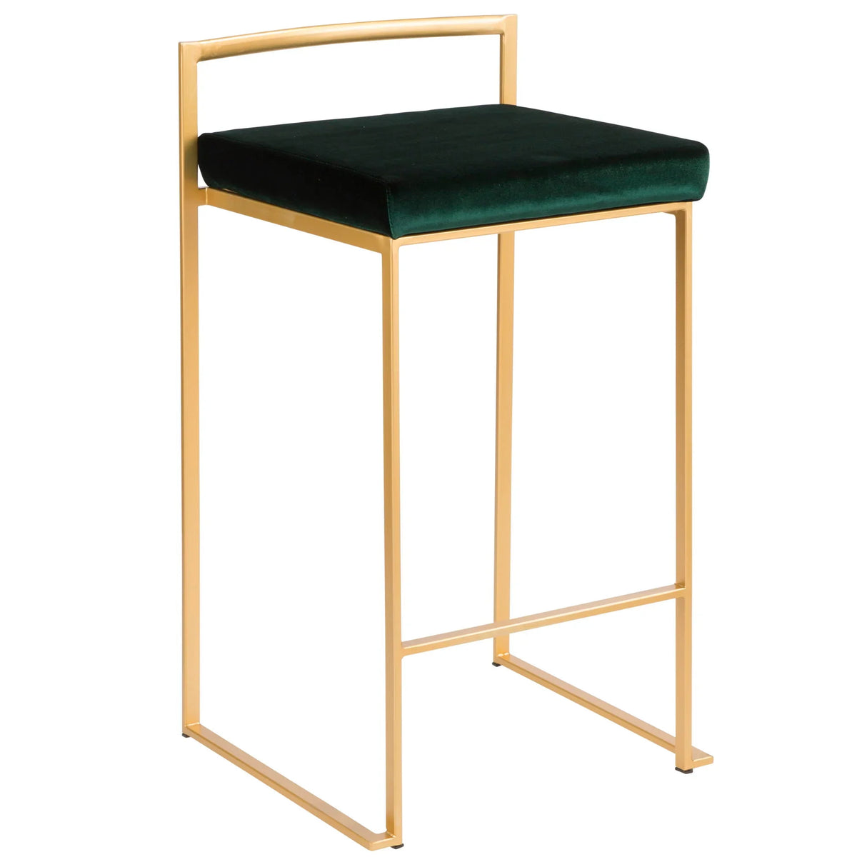 Fuji - Contemporary / Glam Design Counter Stool (Set of 2) - Furniture Home Direct