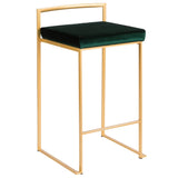 Fuji - Contemporary / Glam Design Counter Stool (Set of 2) - Furniture Home Direct