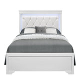 Shaker - 5 Pieces Bedroom Set With Crystal Inspired Tufted Headboard And LED Lighting - Furniture Home Direct