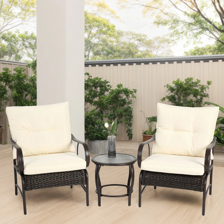 3 Piece Conversation Set - Beige - Furniture Home Direct
