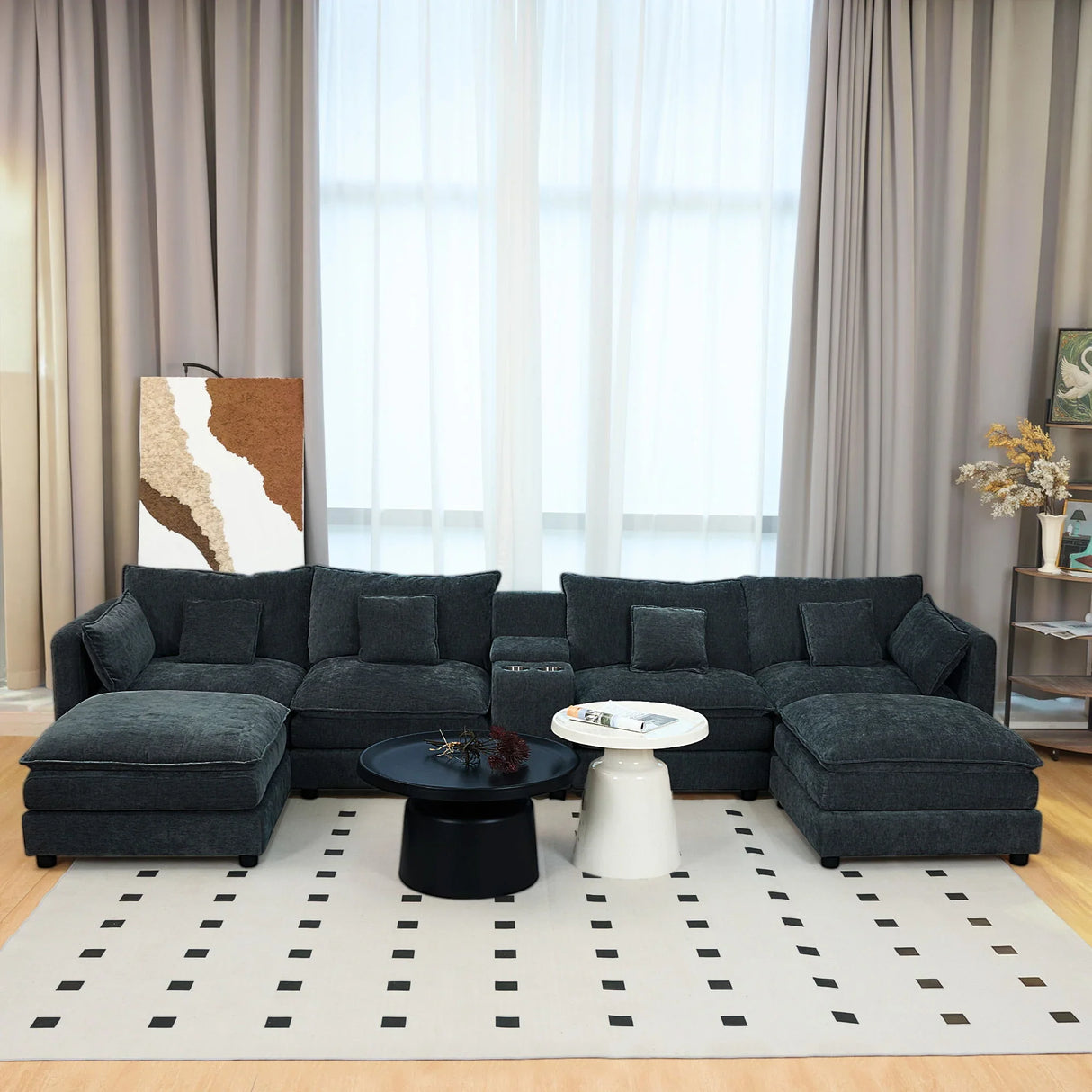 U Shaped Sectional Cloud Couch For Living Room - Furniture Home Direct