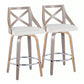 Charlotte - Farmhouse Fixed Height Counter Stool With Round Footrest (Set of 2) - Furniture Home Direct