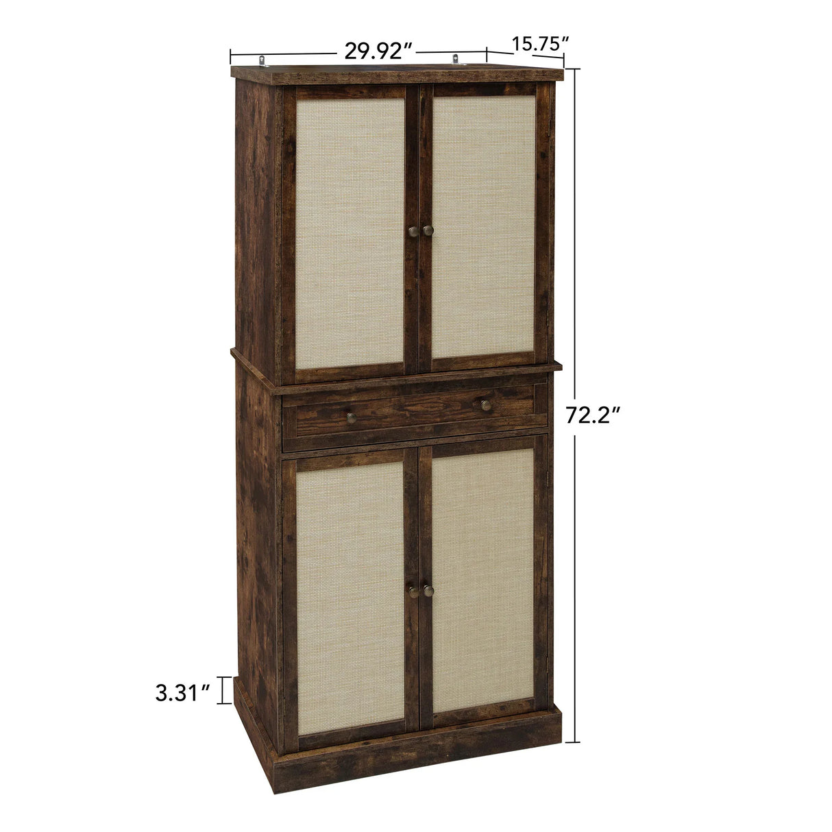 Storage Cabinet With Drawer And Adjustable Shelves Dark Brown - Furniture Home Direct