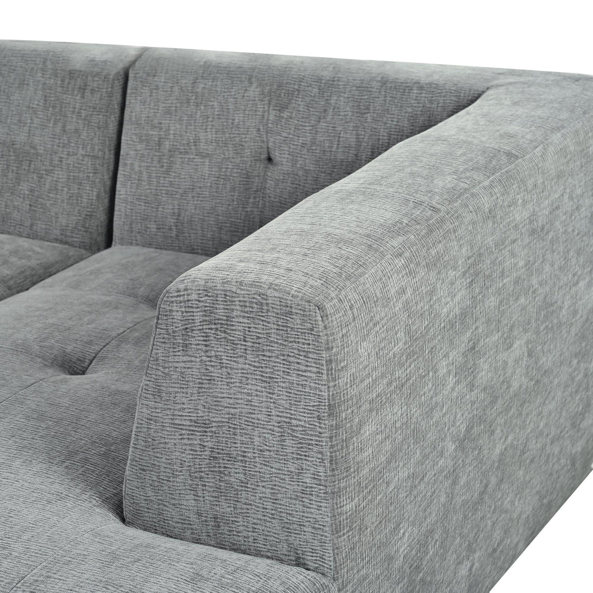 Modular Sectional Sofa in Chenille for Living Rooms Gray - Furniture Home Direct