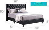 Upholstered Nailhead Trim Chic Bed - Furniture Home Direct