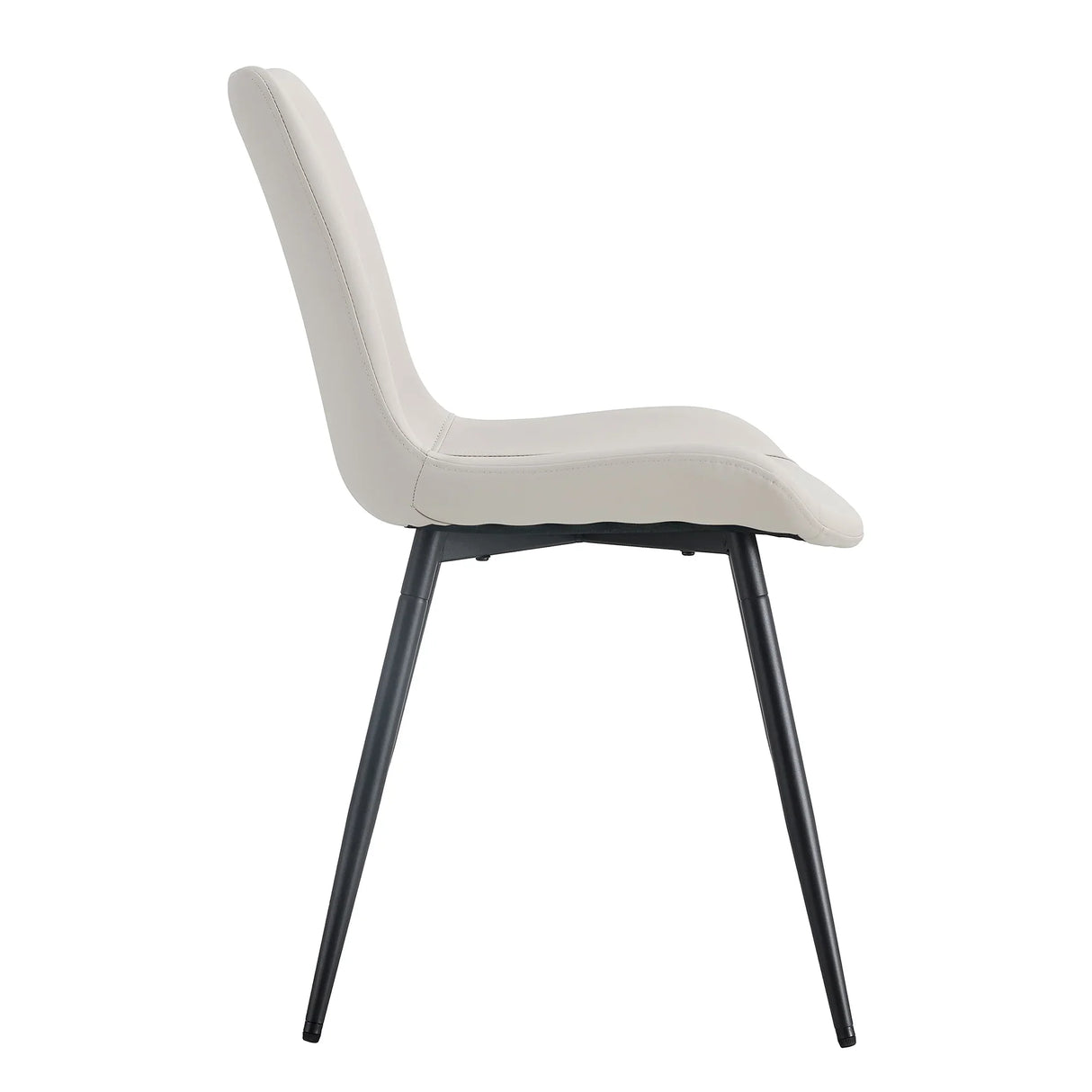 Set Of 6 White Faux Leather Dining Chairs - Furniture Home Direct
