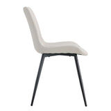 Set Of 6 White Faux Leather Dining Chairs - Furniture Home Direct