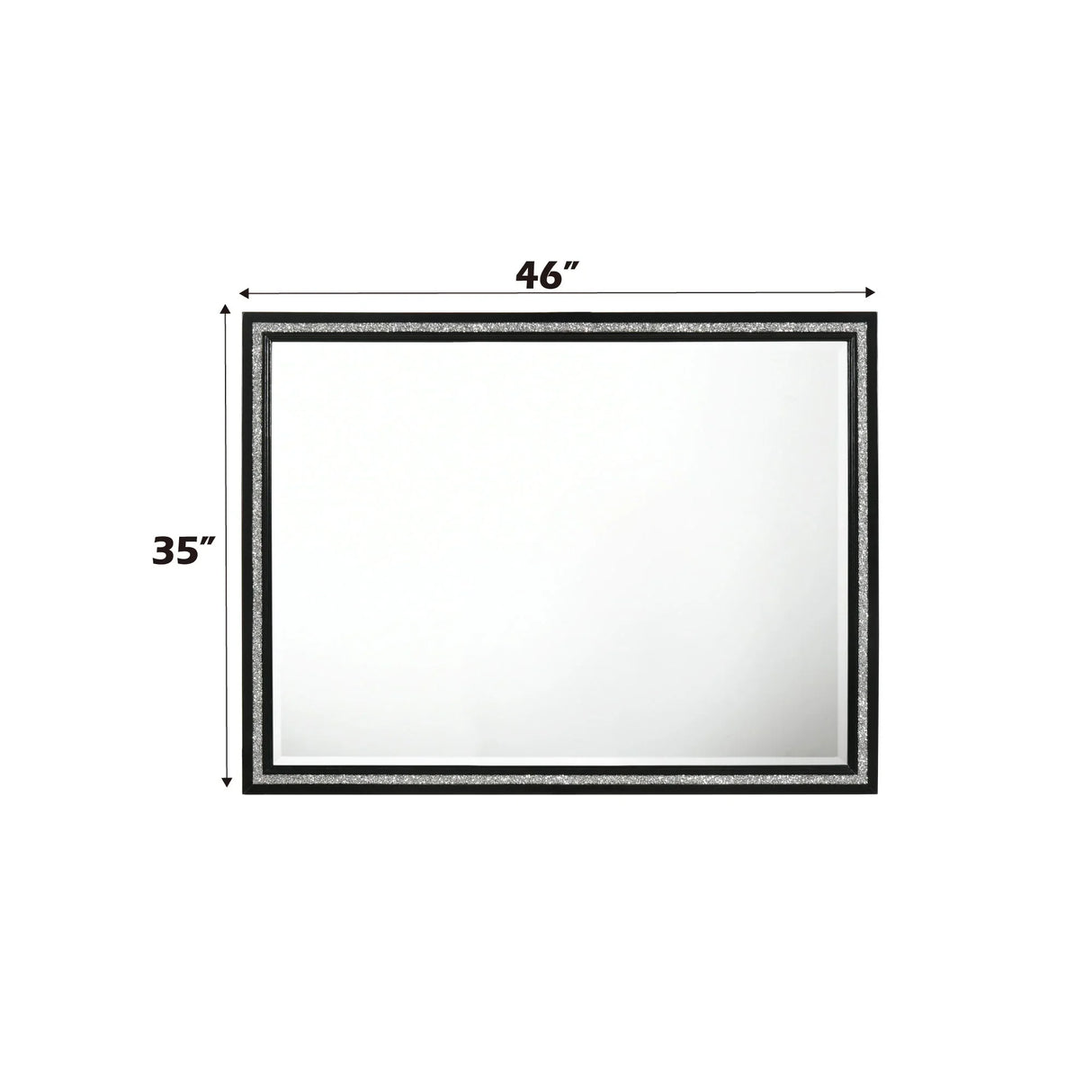 Haiden - Weathered Mirror - Black - Furniture Home Direct