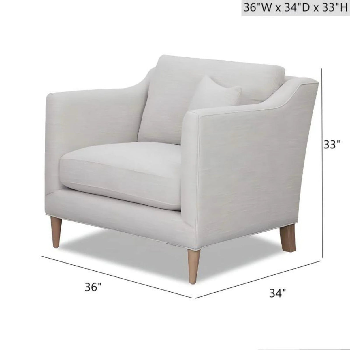 Chair With High Track Arms - Beige - Furniture Home Direct
