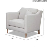 Chair With High Track Arms - Beige - Furniture Home Direct