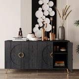 Modern Lacquered 4 Door Wooden Cabinet Sideboard Buffet Server Cabinet Storage Cabinet, For Living Room, Entryway, Hallway, Office, Kitchen And Dining Room - Furniture Home Direct
