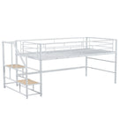 Loft Bed With Storage Stairs And Metal Frame - Furniture Home Direct