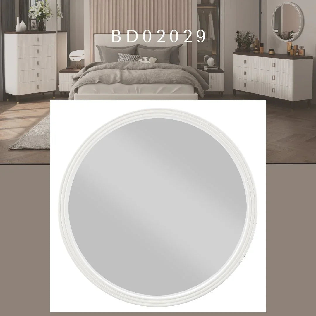 Carena - Round Mirror - Gray - Furniture Home Direct