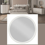 Carena - Round Mirror - Gray - Furniture Home Direct