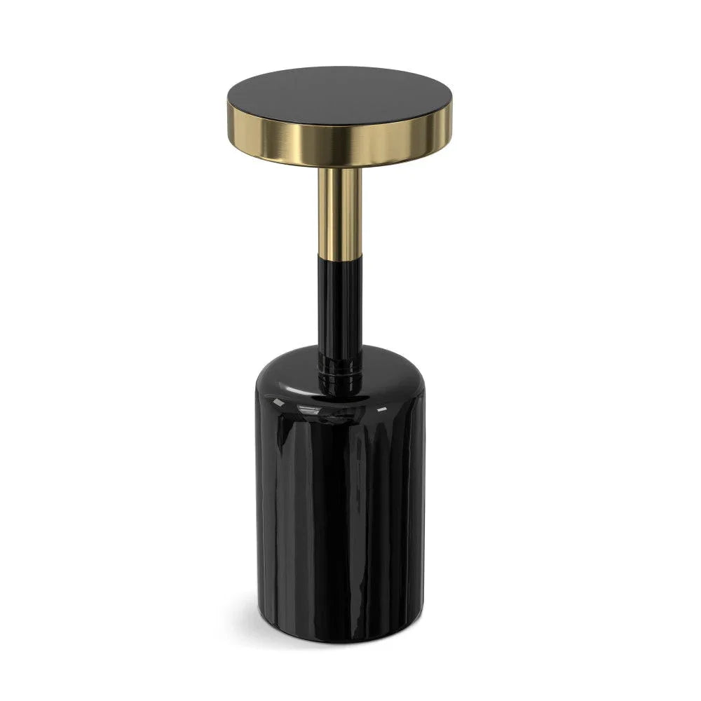 Frannie - Side Table - Gold / Black - Furniture Home Direct