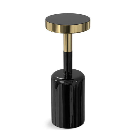 Frannie - Side Table - Gold / Black - Furniture Home Direct
