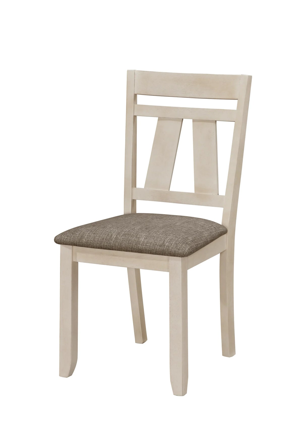 Dining Set Extendable Table with 6 Upholstered Chairs Cream - Furniture Home Direct