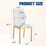 Luxury Simple Chair With Metal Gold Leg - Furniture Home Direct