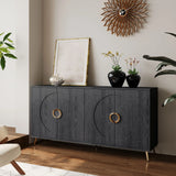 Modern Lacquered 4 Door Wooden Cabinet Sideboard Buffet Server Cabinet Storage Cabinet, For Living Room, Entryway, Hallway, Office, Kitchen And Dining Room - Furniture Home Direct