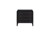 3 Drawer Nightstand With USB - Black - Furniture Home Direct
