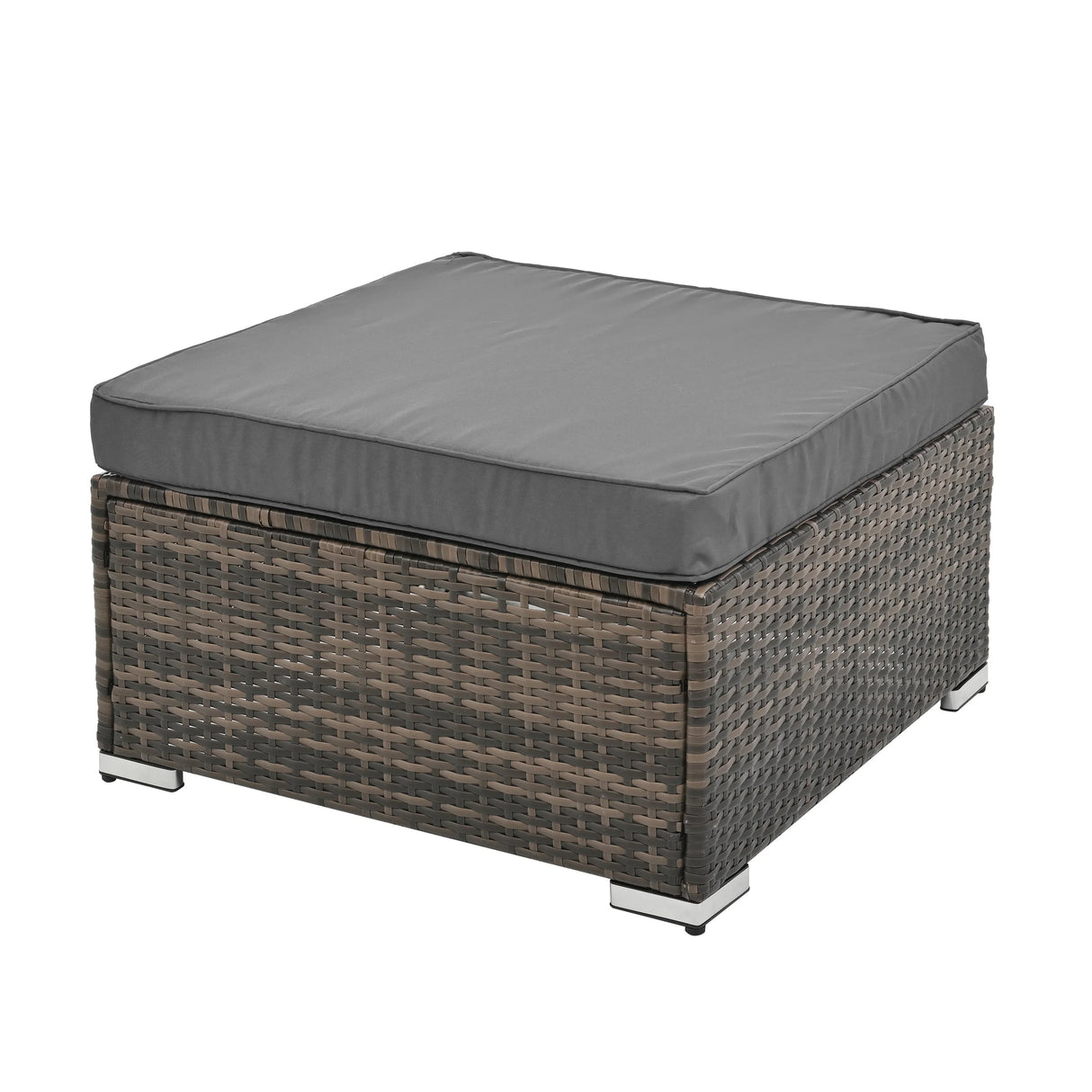 5 Piece Wicker Patio Sectional Set - Gray - Furniture Home Direct
