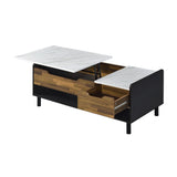 Axel - Printed Faux Marble Coffee Table With Lift Top - Marble - Furniture Home Direct