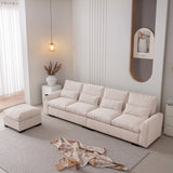 Modern Modular L Shaped Chenille Sofa Couch Reversible Ottoman With Storage Removable And Washable Cushions Sofa With USB Ports & Cup Holder For Living Room - Furniture Home Direct