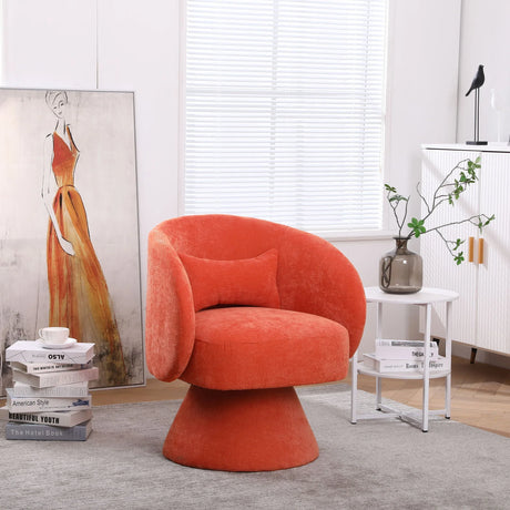 Swivel Accent Chair Armchair, Round Barrel Chair For Living Room Bedroom - Furniture Home Direct