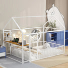 House Frame With Desk, Shelves, Power Outlets And USB Ports - Furniture Home Direct