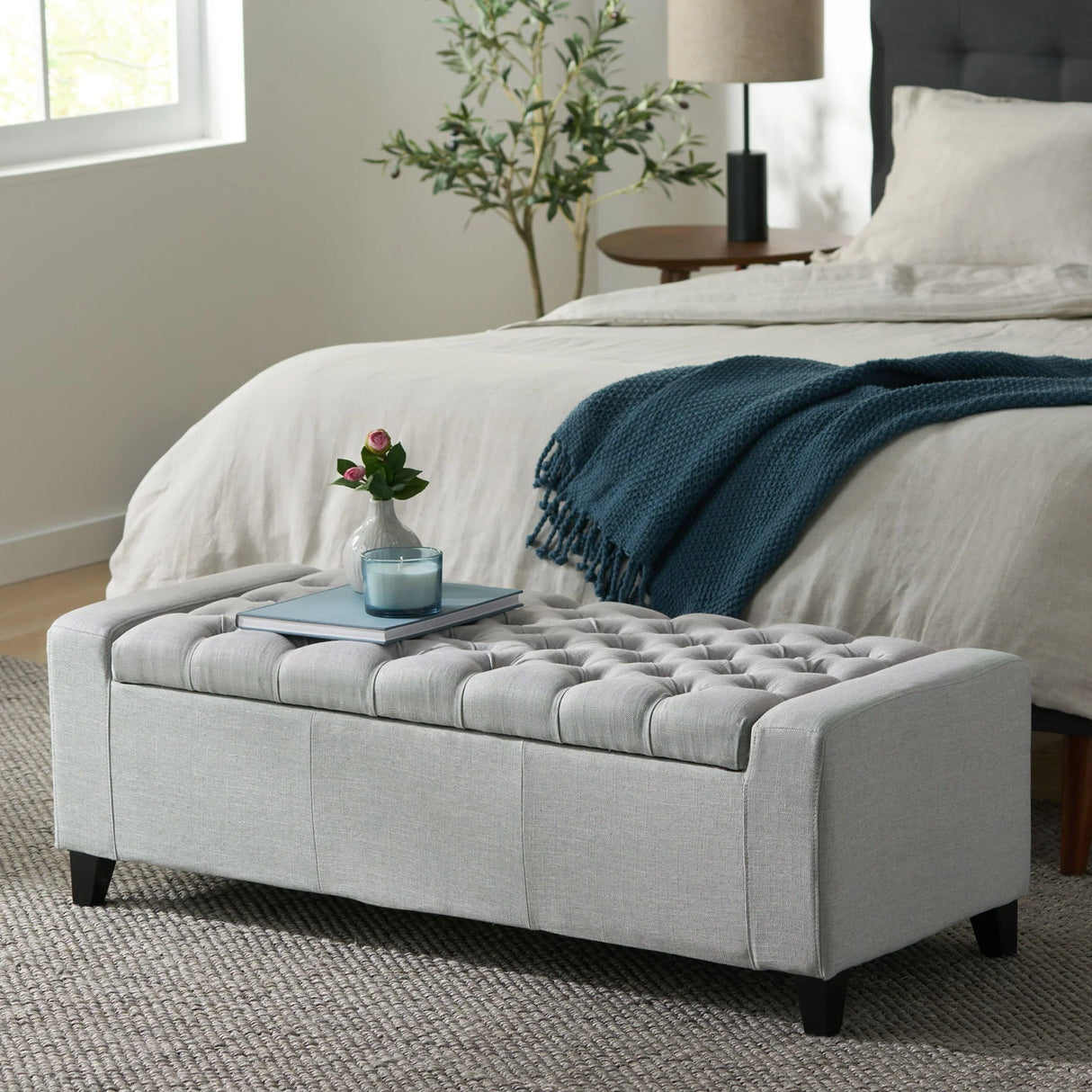 Guernsey - Ottoman Storage With Tufted Top