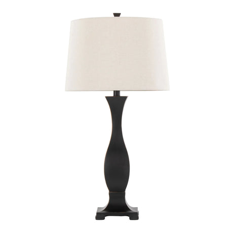 Riley - Contemporary Table Lamp (Set of 2) - Oil Rubbed Bronze / Oat - Furniture Home Direct