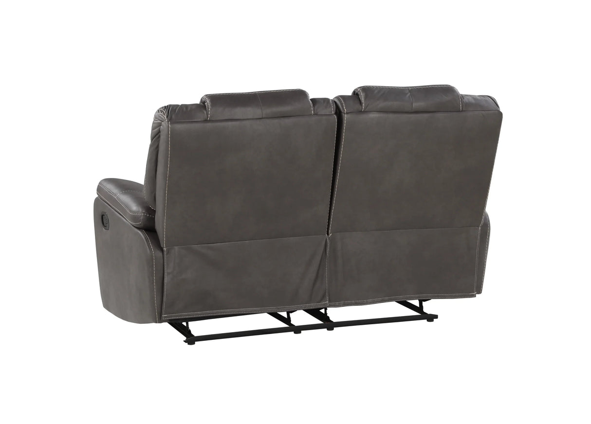 Katrine - 3 Piece Reclining Living Room Set - Charcoal - Furniture Home Direct