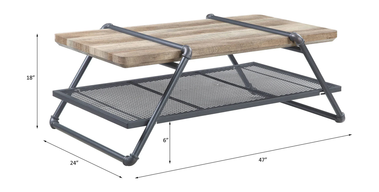 Brantley - Coffee Table - Oak / Sandy Gray - Furniture Home Direct