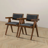 Athena - Dining Chair (Set of 2) - Black / Brown - Furniture Home Direct