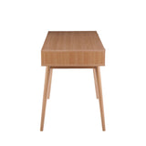 Pebble - Contemporary Double Desk - Natural / White - Furniture Home Direct