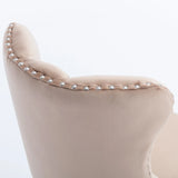 Bar Stool Set Swivel Tufted Velvet Chrome Base Khaki - Furniture Home Direct