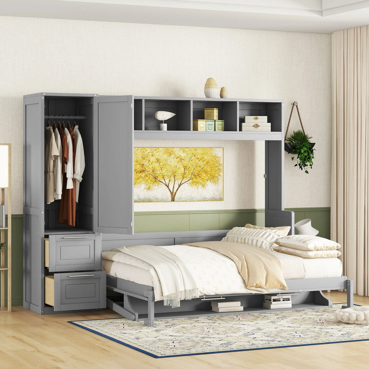 Murphy Wall Bed With Closet And Drawers - Furniture Home Direct