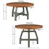 Lancaster - Round Dining / Gathering Table With Adjustable Height - Walnut - Furniture Home Direct