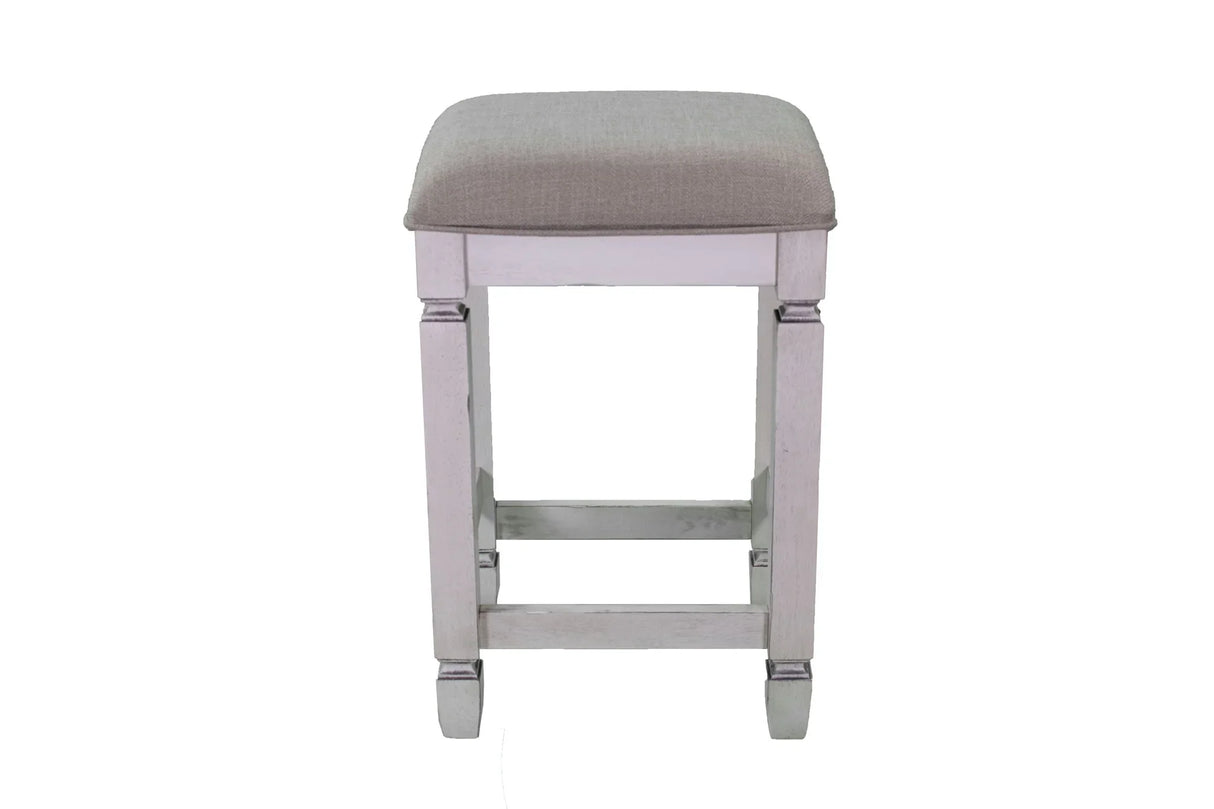 Console Table With 4 Stools - Antique White - Furniture Home Direct