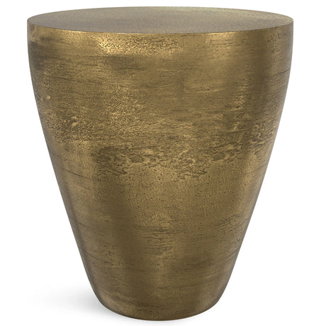 Cavan - Cast Aluminum End Table - Antique Brass - Furniture Home Direct