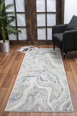 Elegance - 5'3" X 7'3" Polyester Area Rug - Ivory - Furniture Home Direct