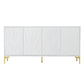 Modern Sideboard Buffet Cabinet With Handleless Press To Open Design With 4 Doors - Furniture Home Direct