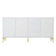 Modern Sideboard Buffet Cabinet With Handleless Press To Open Design With 4 Doors - Furniture Home Direct