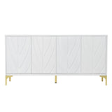 Modern Sideboard Buffet Cabinet With Handleless Press To Open Design With 4 Doors - Furniture Home Direct