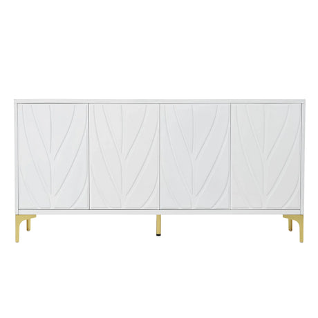 Modern Sideboard Buffet Cabinet With Handleless Press To Open Design With 4 Doors - Furniture Home Direct