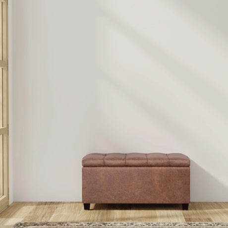 Sienna - Upholstered Storage Ottoman Bench - Furniture Home Direct