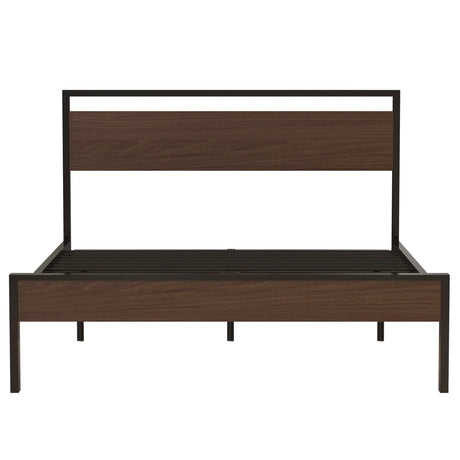 Ceres - Metal Bed With Wood Headboard & Footboard - Furniture Home Direct
