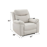 Chriki - Polished Microfiber Power Motion Recliner With Lift Heating Massage Chair - Furniture Home Direct