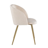 Fran - Pleated Waves Contemporary Chair (Set of 2) - Furniture Home Direct