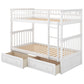 Twin Over Twin Bunk Bed With Drawers, Convertible Beds - Furniture Home Direct